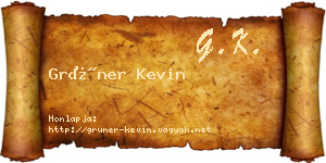 Grüner Kevin névjegykártya